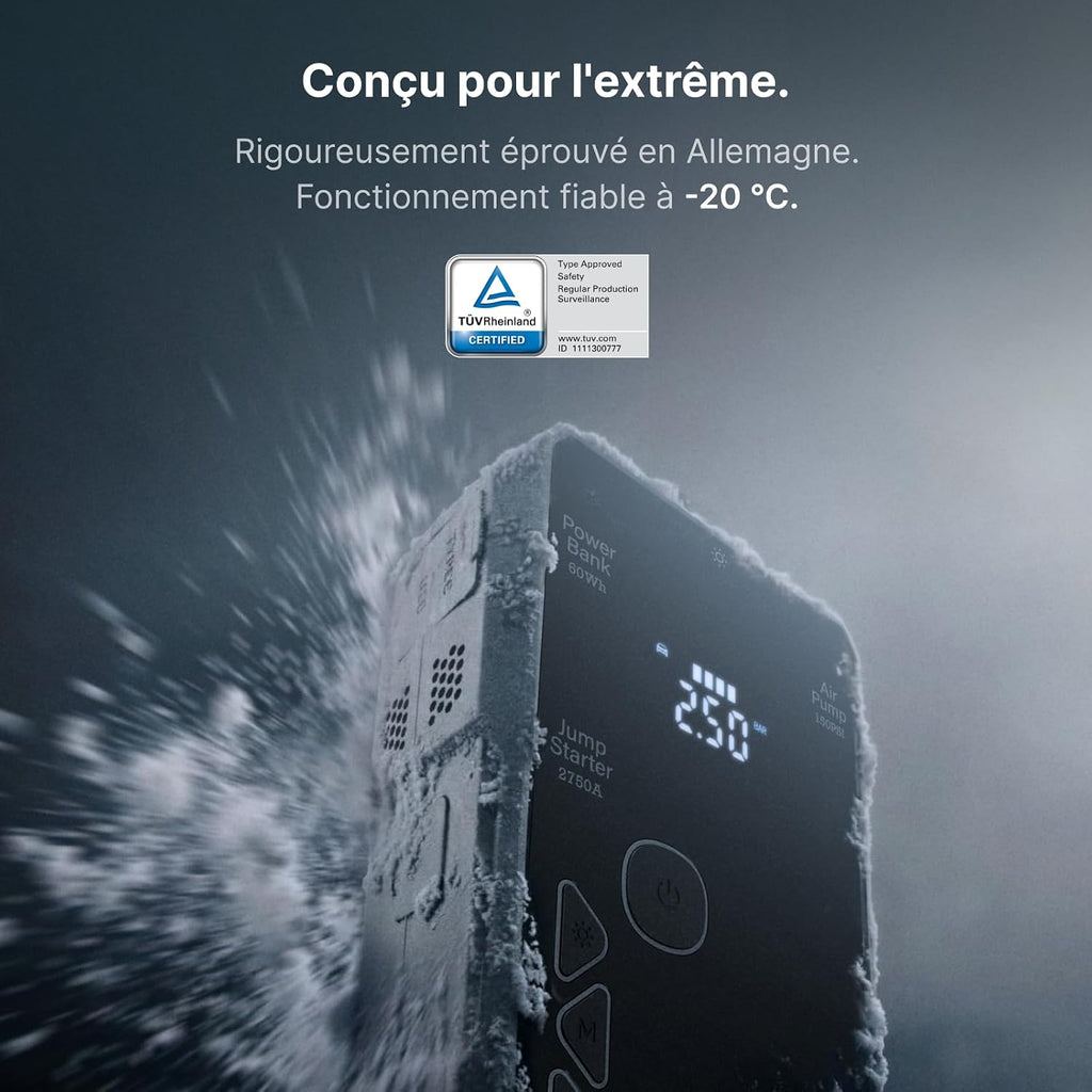 SmartIgnition M7 — TÜV Certified Jump Starter & Air Compressor