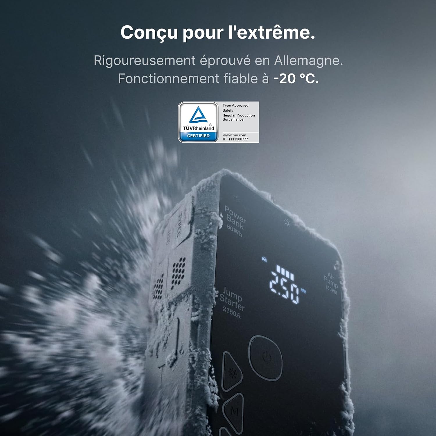 SmartIgnition M7 — TÜV Certified Jump Starter & Air Compressor