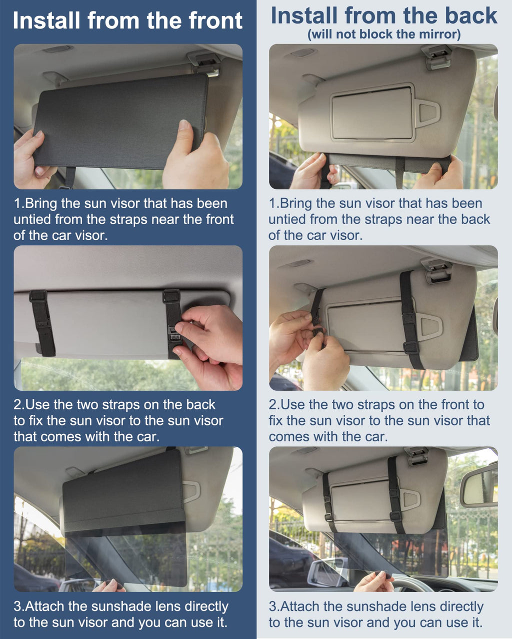 Universal Anti-Glare Car Sun Visor Extender