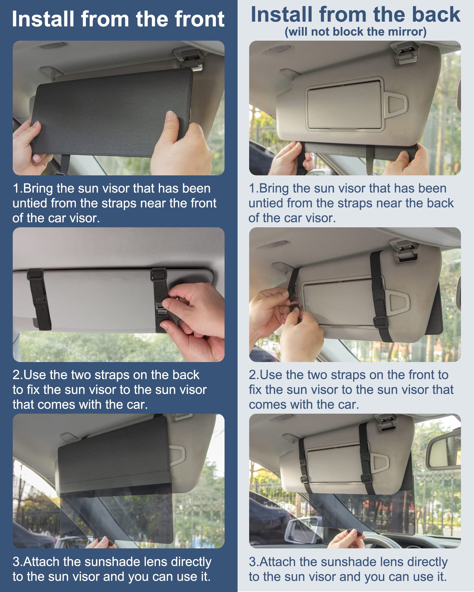 Universal Anti-Glare Car Sun Visor Extender