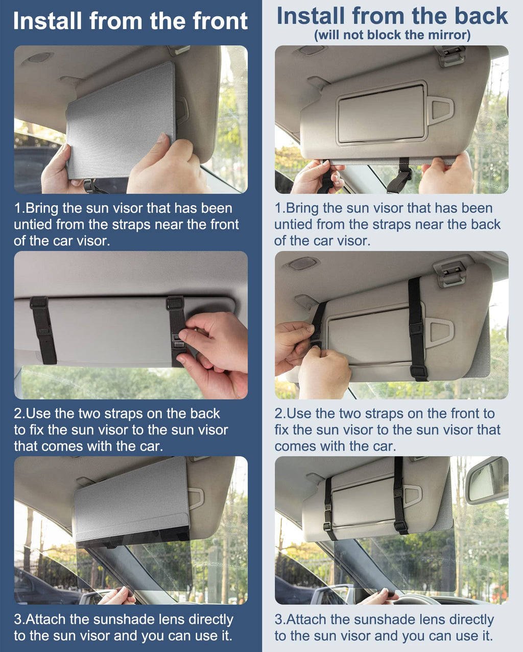 Universal Anti-Glare Car Sun Visor Extender