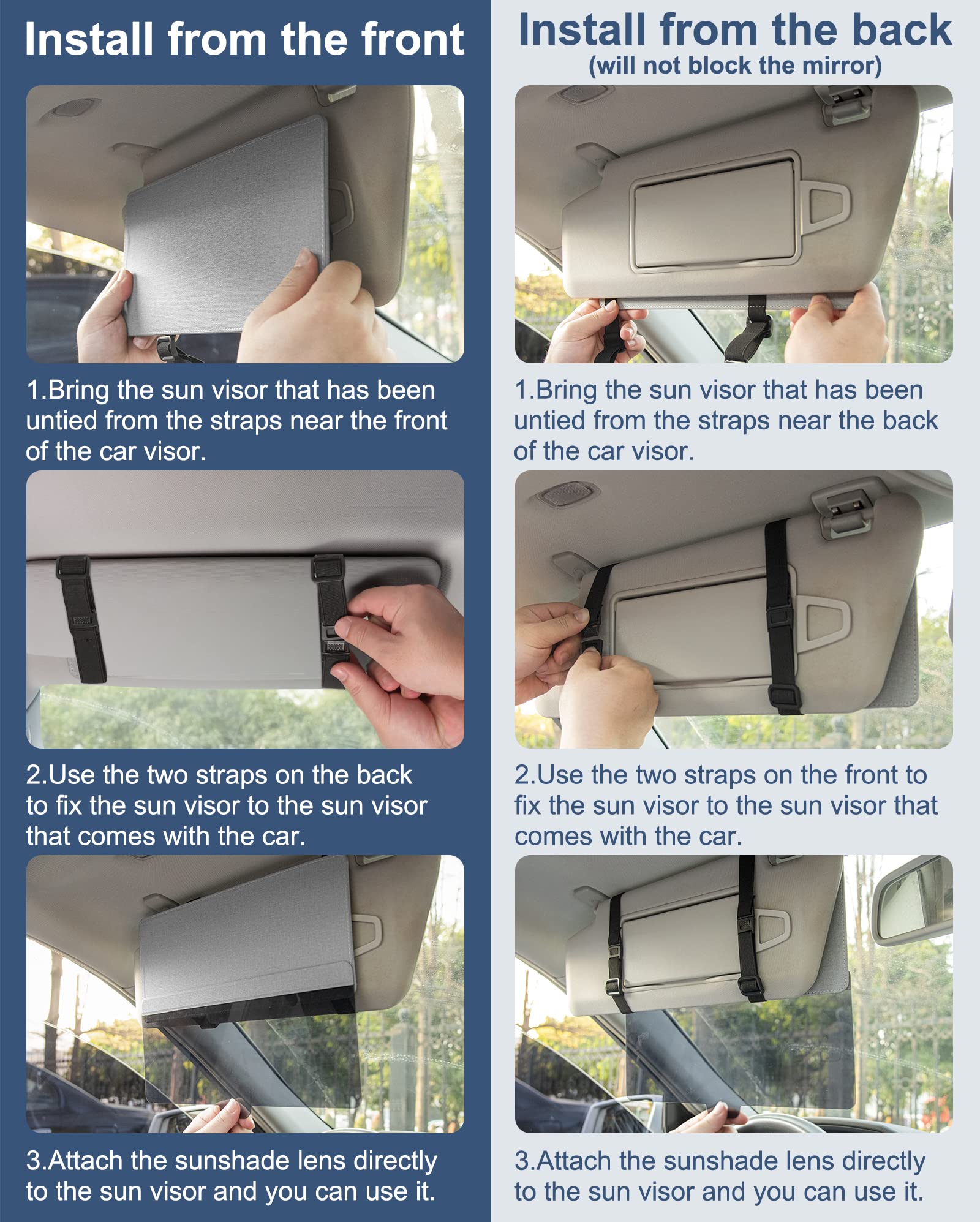 Universal Anti-Glare Car Sun Visor Extender